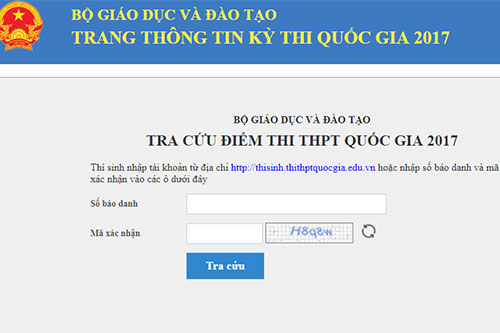 Hướng dẫn cách tra cứu điểm thi tốt nghiệp THPT Quốc gia năm 2018